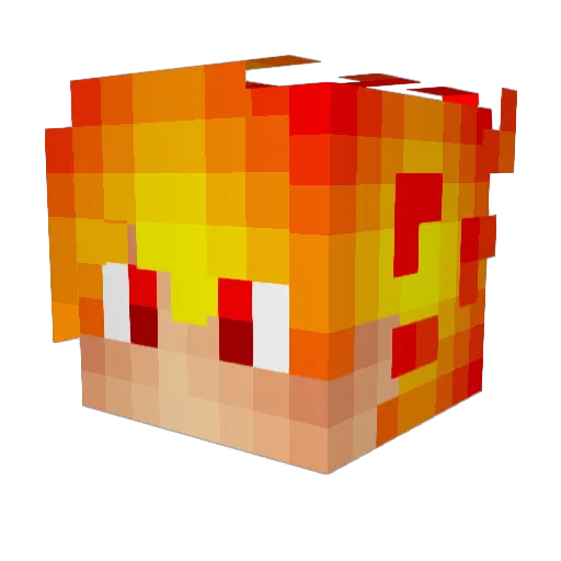 Azhius Minecraft avatar head, 3D render