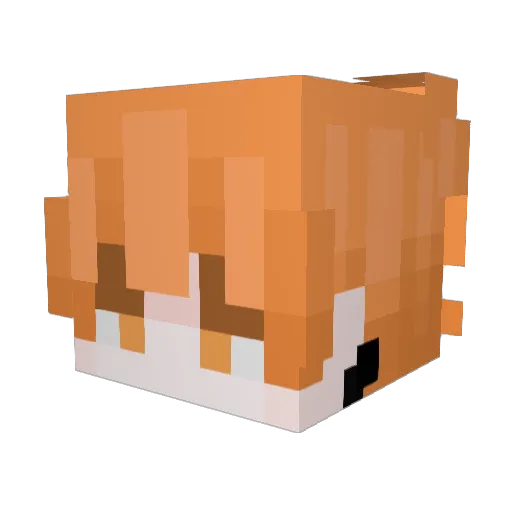AziDesu Minecraft avatar head, 3D render