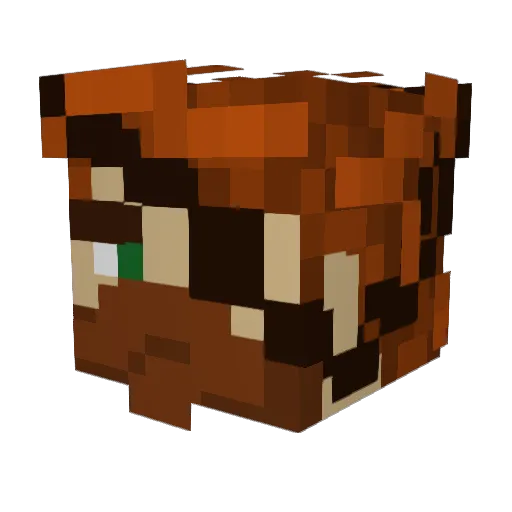 Azi_Abumba Minecraft avatar head, 3D render