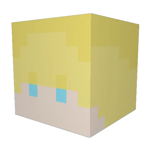 Azillis Minecraft avatar head, 3D render