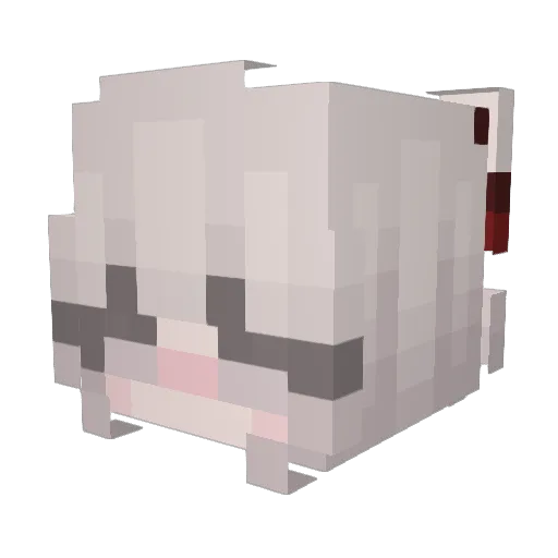 Aziner_qwq Minecraft avatar head, 3D render