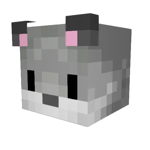 Aziomi Minecraft avatar head, 3D render