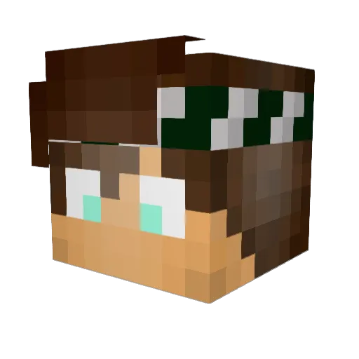 AzizCaFarD Minecraft avatar head, 3D render