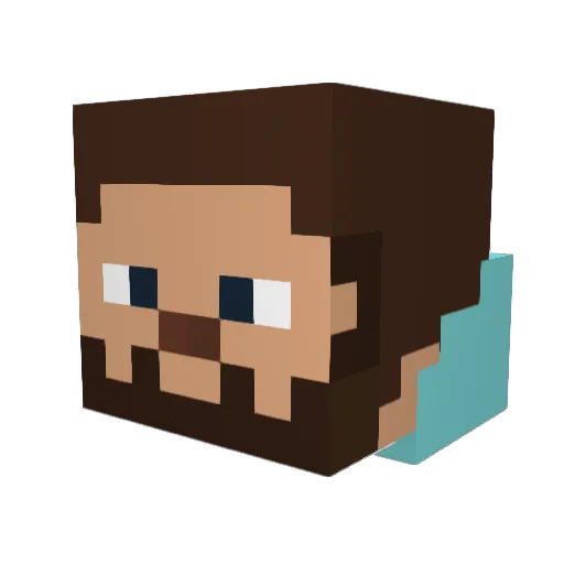 AzizMonKing Minecraft avatar head, 3D render