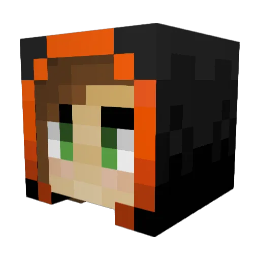 AzizaTS Minecraft avatar head, 3D render