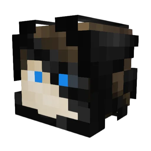 Azkaydl Minecraft avatar head, 3D render