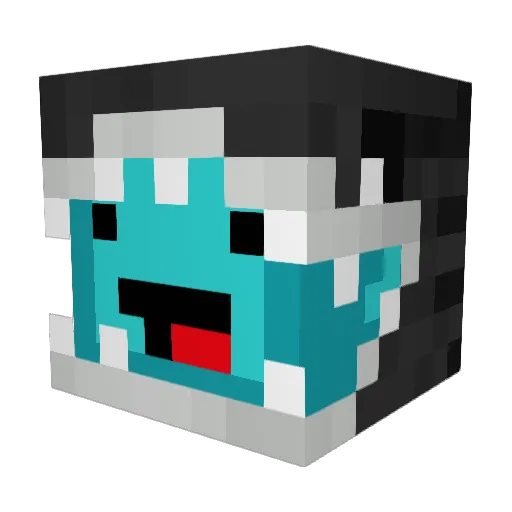Azkell Minecraft avatar head, 3D render