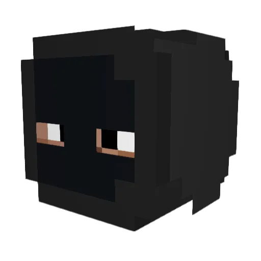 Azlaf Minecraft avatar head, 3D render