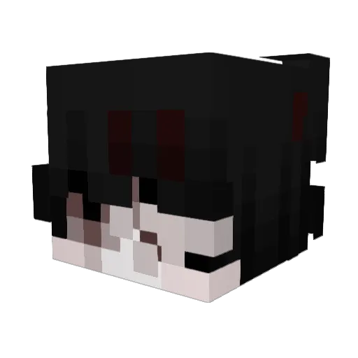 Azmeee Minecraft avatar head, 3D render