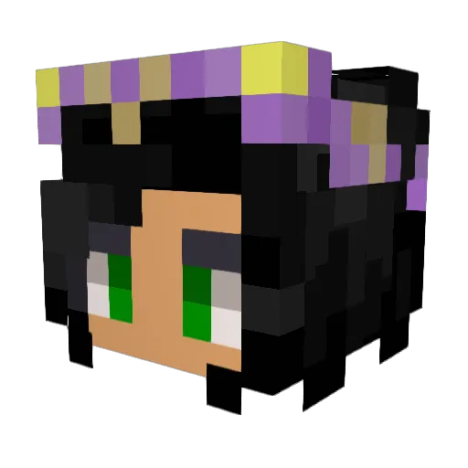 Azmeux Minecraft avatar head, 3D render