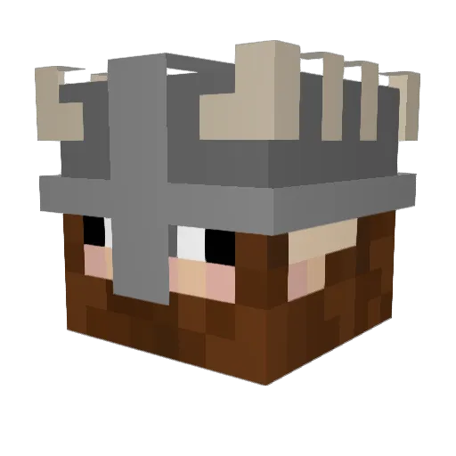 Azmir Minecraft avatar head, 3D render