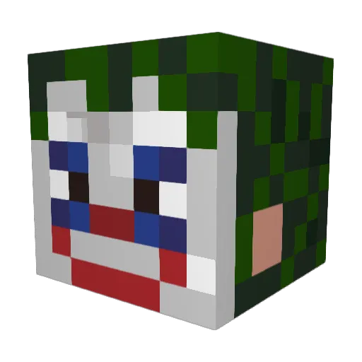 Azmor Minecraft avatar head, 3D render