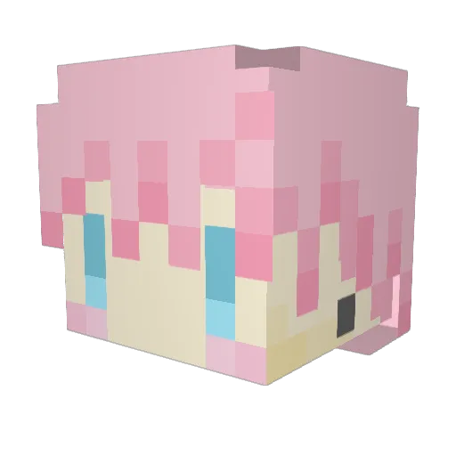 Azmy_jp Minecraft avatar head, 3D render