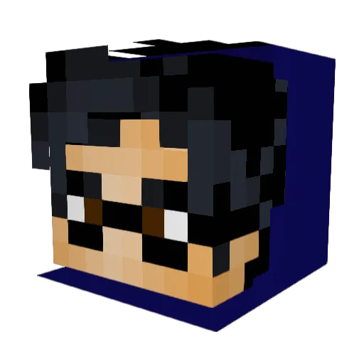 AznBoyee Minecraft avatar head, 3D render