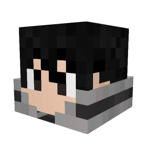Aznorate Minecraft avatar head, 3D render