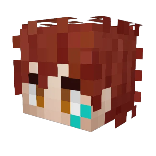 Azny_ Minecraft avatar head, 3D render