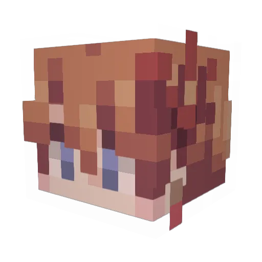 Azoell_ Minecraft avatar head, 3D render