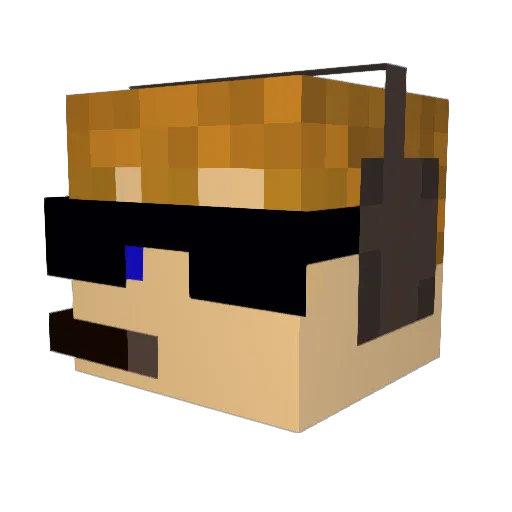 AzogBeats Minecraft avatar head, 3D render