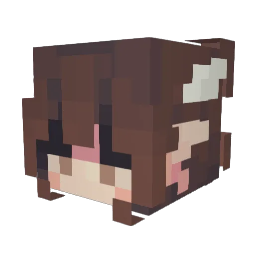 Azomie Minecraft avatar head, 3D render