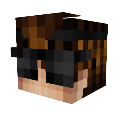 AzonInc Minecraft avatar head, 3D render