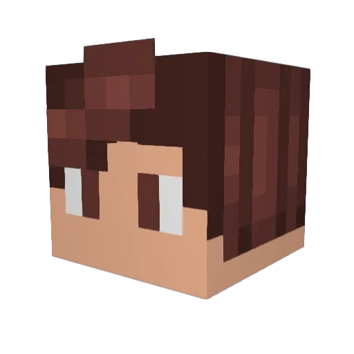 Azonixel Minecraft avatar head, 3D render