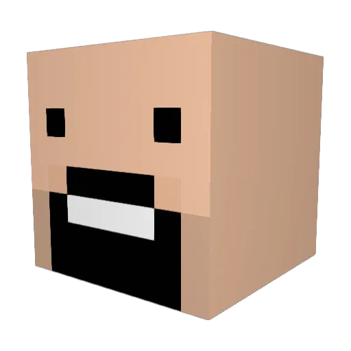Azooz01 Minecraft avatar head, 3D render