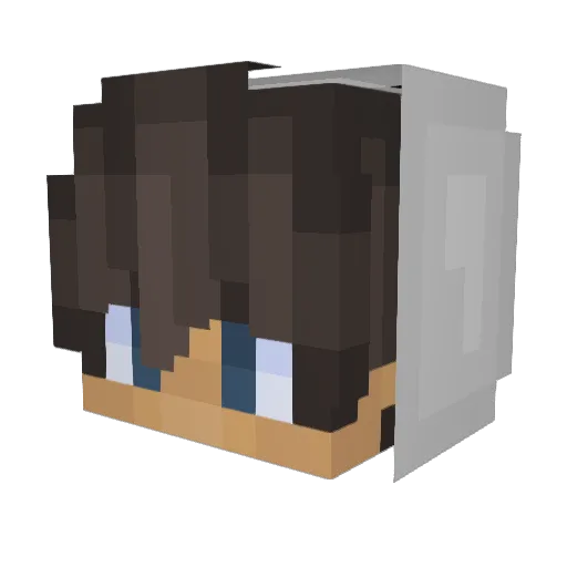 AzoozeIX Minecraft avatar head, 3D render
