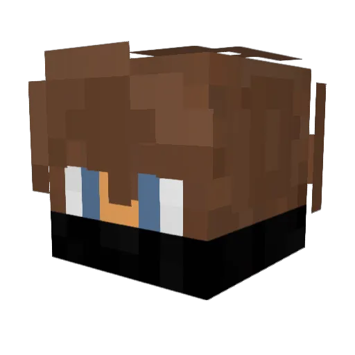 Azor_Tv Minecraft avatar head, 3D render