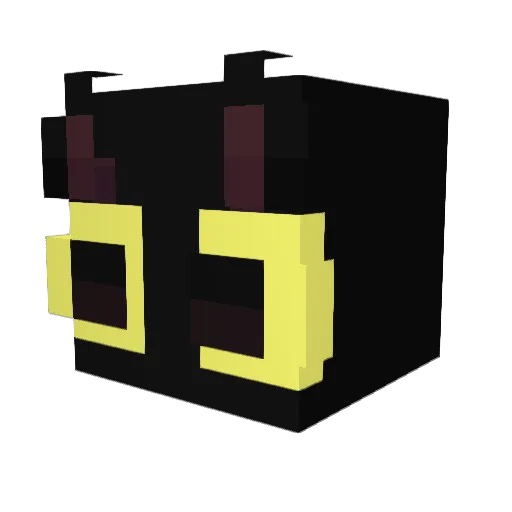 Azormee Minecraft avatar head, 3D render