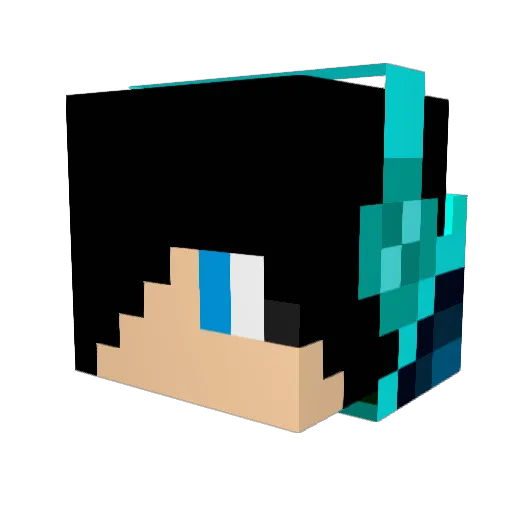 Azorn01 Minecraft avatar head, 3D render