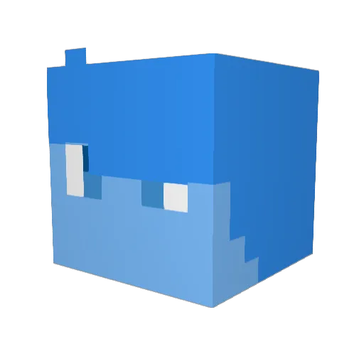 AzoroMan Minecraft avatar head, 3D render
