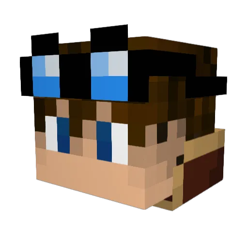 Azorran Minecraft avatar head, 3D render