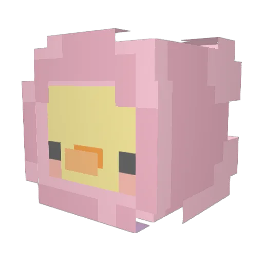 Azoru Minecraft avatar head, 3D render