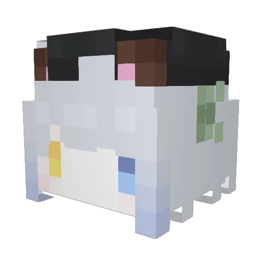 AzotenPigeon Minecraft avatar head, 3D render