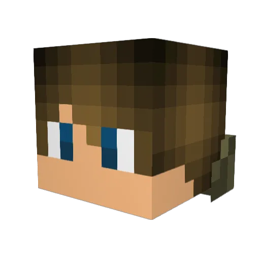 AzothSabre Minecraft avatar head, 3D render
