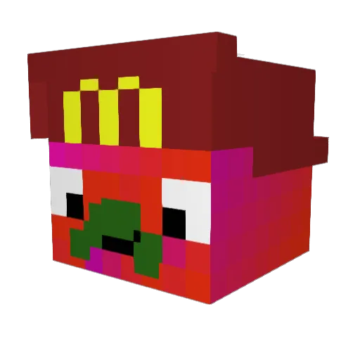 Azoubal_ Minecraft avatar head, 3D render