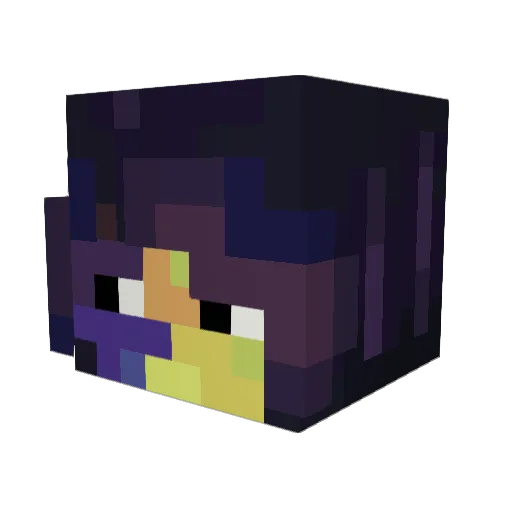 Azoul75 Minecraft avatar head, 3D render