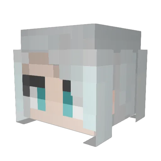 Azourr Minecraft avatar head, 3D render