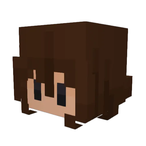 Azouza Minecraft avatar head, 3D render