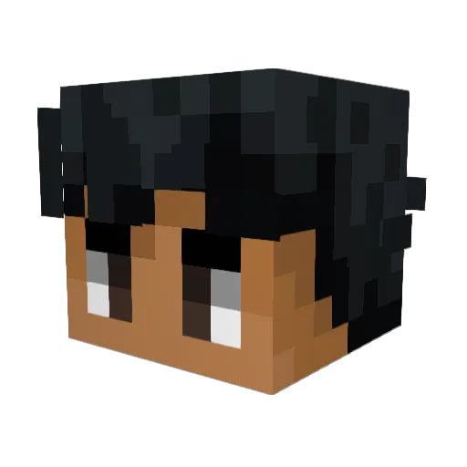 Azoz123_A Minecraft avatar head, 3D render