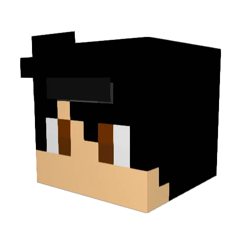 Azozioo Minecraft avatar head, 3D render