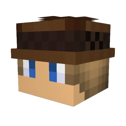 Azpath Minecraft avatar head, 3D render