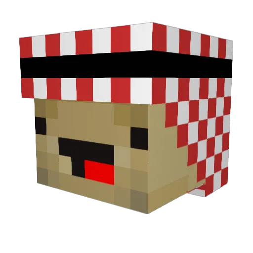 AzpazM6 Minecraft avatar head, 3D render