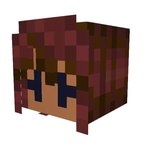 Azpidd Minecraft avatar head, 3D render