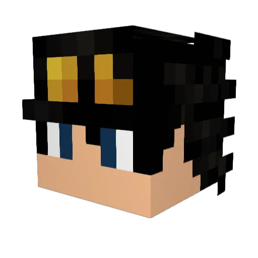 Azrael1008 Minecraft avatar head, 3D render