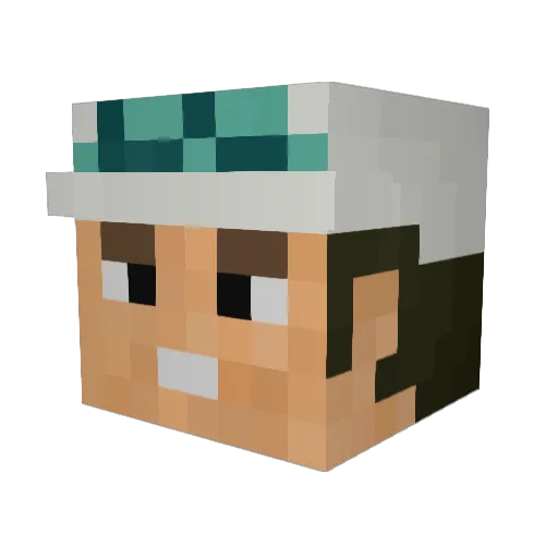 AzraelDuck Minecraft avatar head, 3D render