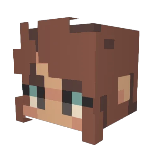 AzraelPaige Minecraft avatar head, 3D render