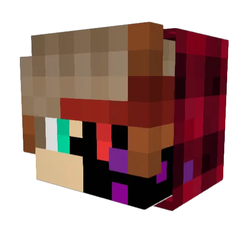 Azrael_14 Minecraft avatar head, 3D render