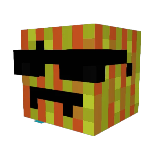 Azranite Minecraft avatar head, 3D render