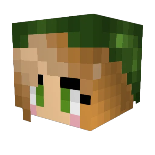 Azratu Minecraft avatar head, 3D render